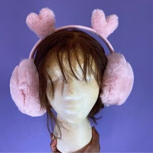 Pink Heart Earmuffs